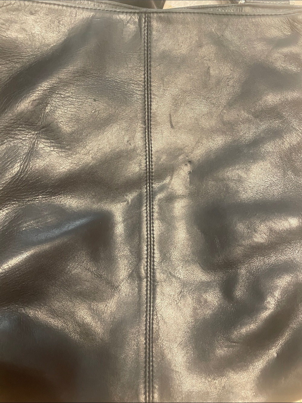 PERLINA Black Leather Shoulder Bag - Picture 6 of 8